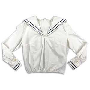 VINTAGE 60S CROP TOP SAILOR COLLAR COTTAGE CORE BOHO S/M!